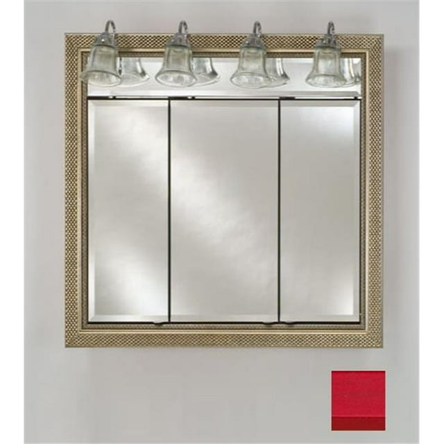 TD-LT4740RCOLRD 47 in.x 40 in.Recessed Traditionnel Intégral Éclairé Triple Porte - Colorgrain Rouge