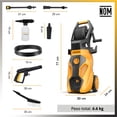 thumbnail image 4 of Hidrolavadora Eléctrica Portatil Kingsman 2200 Psi 2000w amarillo, 4 of 10