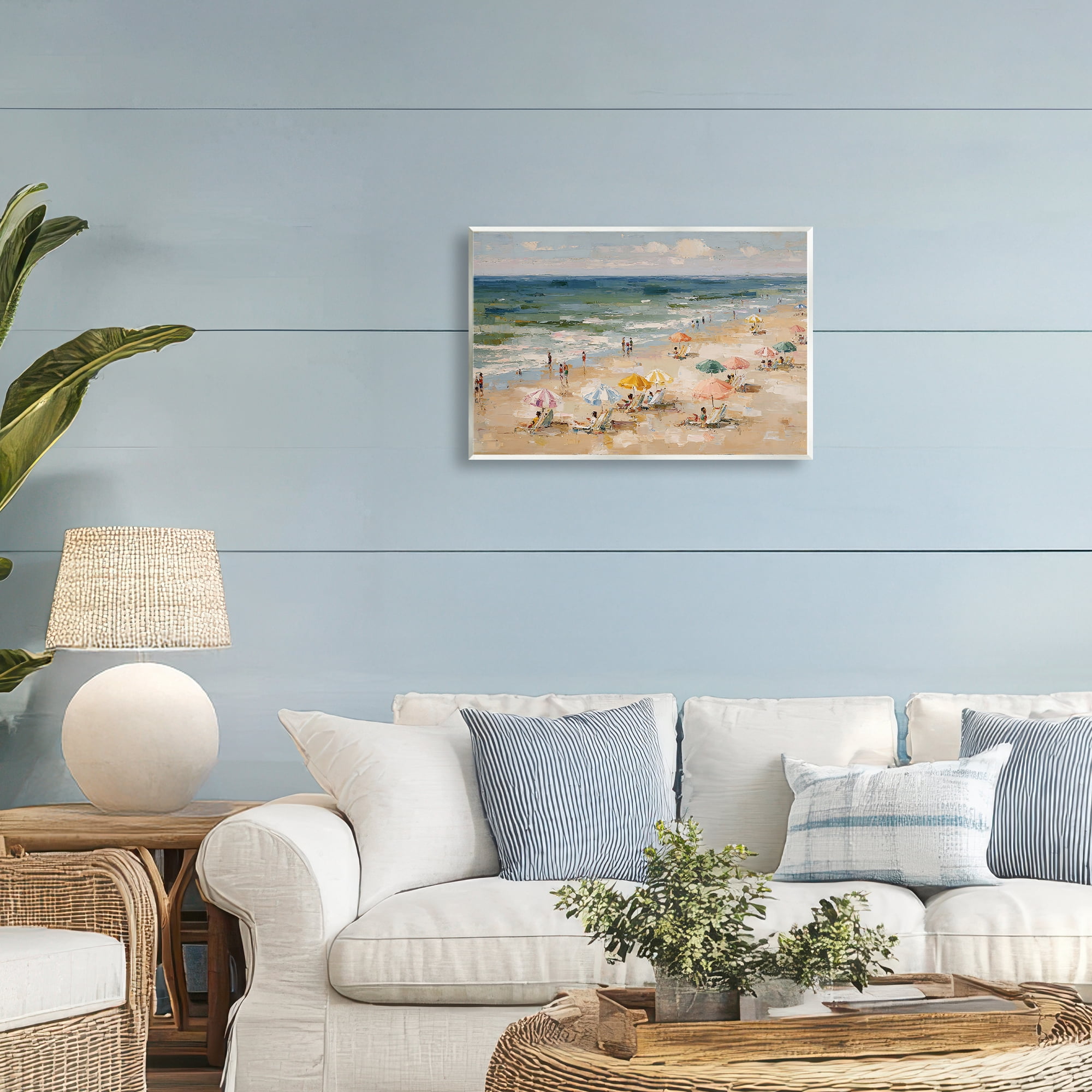 Stupell Industries Impressionist Summer Beach Day Wall Plaque Art, design by Jacky Ngan