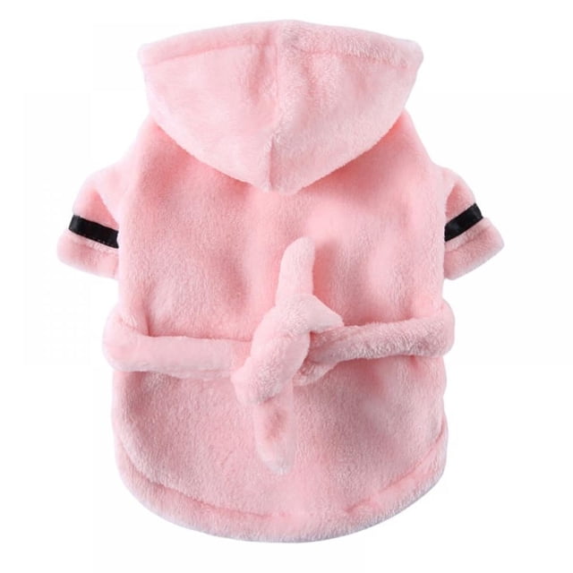 CHUANK Dog Bathrobe Soft Warm Dog Pajamas with Adjustable Dog Drying Towel Robe Pet Clothes for Large Medium Small Dogs