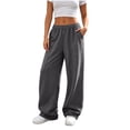 thumbnail image 2 of CHGBMOK Women's Plus Size Wide Leg Pants High Waisted Casual Trousers Loose Fit Casual Pants with Pockets, 2 of 5