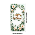 thumbnail image 3 of Floral Design Banner Decorative Flowers Elegant Backdrop for Birthday Celebration Indoor Decor Party Decoration, 3 of 8