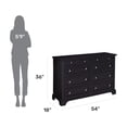 thumbnail image 4 of Homestyles Bedford Engineered Wood 8-Drawers Double Bedroom Dresser in Black, 4 of 4