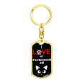 thumbnail image 4 of I Love My Tortoiseshell Cat Stainless Steel or 18k Gold Premium Swivel Dog Tag Keychain, 4 of 16