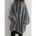 thumbnail image 3 of ZANZEA Womens Hoodies Full Sleeve O-Neck With-Front-Zipper Coat Hoodies, 3 of 5