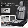 thumbnail image 2 of Coverado Car Seat Covers 2 Seats, Waterproof Faux Leather Front Seat Protectors, Auto Interior Cushions Universal Fit for Most Cars, Black&Gray, 2 of 6