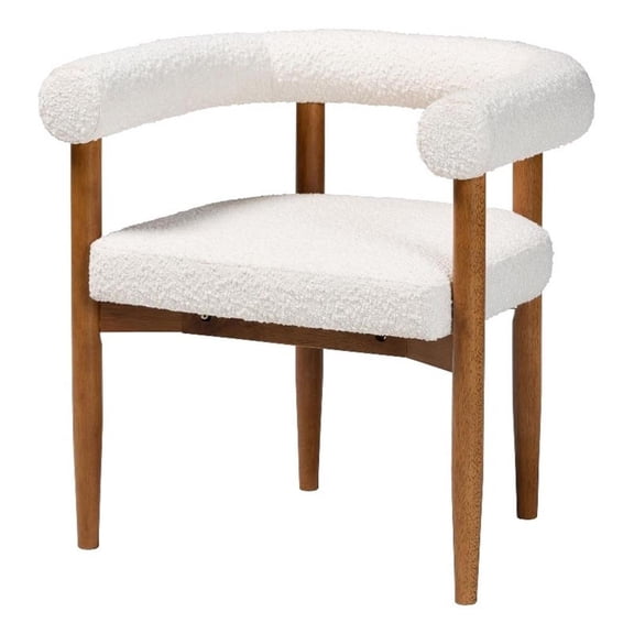 Baxton Studio Caia Boucle Brown Dining Chair