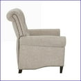 thumbnail image 5 of Recliners Aidan Push Back Recliner Chair, Cream Polyester Upholstery, Transitional Style with Tufted Back & Nailhead Trim | Solid Wood Legs | Cream, 5 of 7