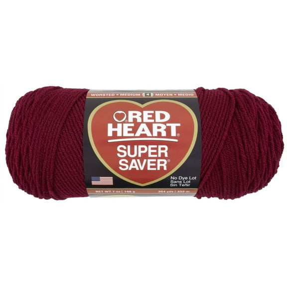 Red Heart Super Saver Economy Yarn, Burgundy