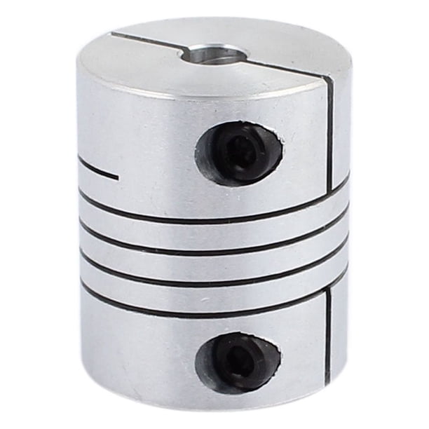 Eje de spline de aleación de aluminio Uxcell 6mmx10mm acoplamiento helicoidal flexible D25L30