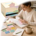 thumbnail image 2 of Glitter Sticky Notes, Waterproof Quick Dry Transparent Self-Adhesive Notes, Pull-Out Smooth Writing, No Residue Resealable Glitter Notes for Books, Planners, and Documents, 2 of 4