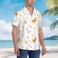 thumbnail image 5 of Daiia Funny Chicken Hawaiian Shirt for Men Gentle Cotton Regular Short Sleeve Casual-Small, 5 of 9