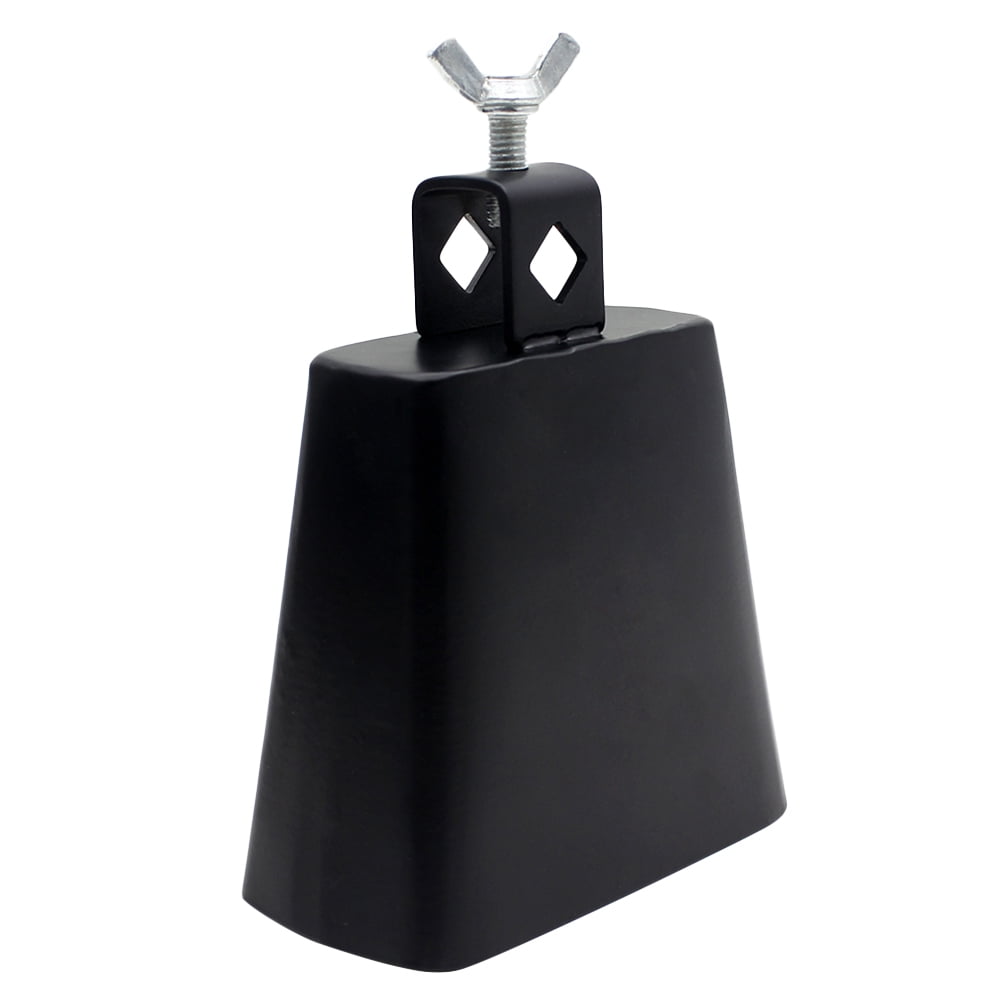 4 Inch Black Metal Cowbell Cowbell Percussion Instrument for Drum Set