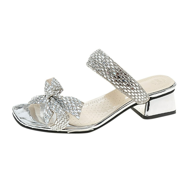 3 inch silver heels for wedding best sale