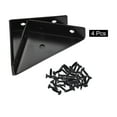 thumbnail image 4 of Uxcell 66mmx66mm Angle Corner Brackets Cold Rolled Steel Baking Varnish Black 4 Pack, 4 of 6