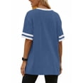 thumbnail image 3 of Rosvigor Plus Size Women Tops Loose Fit T Shirts for Women Color Block Shirts Casual Tops Summer Blouses, 3 of 8