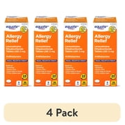 (4 pack) Equate Levocetirizine Dihydrochloride USP Allergy Relief Tablets, 5 mg, 35 Count Compare to Xyzal® Allergy 24HR Active Ingredient