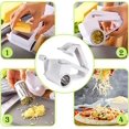 thumbnail image 5 of Rallador de queso con mango, rallador de queso giratorio manual, picador pequeño de verduras con rodillo de acero inoxidable, utensilio de cocina para quesos duros, chocolates, frutas y frutos secos., 5 of 5
