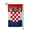 Square, variant on Garden Flag Croatian-Flag Double Sided Small Yard Holiday Garden Flag for Outside Decor 12.5x18 Inch Fillet