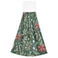 thumbnail image 7 of Yayeee Kitchen Hanging Hand Towels Set of 2 with Loop Bathroom Absorbent Tie Towel, Christmas Candy Cane, 7 of 7
