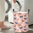 thumbnail image 5 of Gukieu Funny Chicken Print Round Dirty Clothes Bag, Waterproof Standing Home Bathroom Storage Basket Car Trunk Storage Bag-Medium, 5 of 6