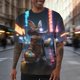 thumbnail image 1 of Tops para hombre, blusas y camisas de cuello redondo y manga corta para hombre, blusas casuales holgadas elásticas deportivas de manga corta con cuello redondo, blusas para hombre, blusas de poliéster, 1 of 6