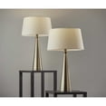 thumbnail image 3 of Set of 2 Contemporary Tapered Brass Metal Table Lamps, 3 of 3