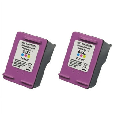 Replacement Color 63XL 63 XL High Yield Ink Cartridge compatible for HP Officejet 3830 4650 4652 Envy 4520 4512 4650 5255 5200 5258 4655 Deskjet 1112 2132 3632 Printer - 2 Pack