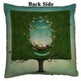 thumbnail image 2 of PKQWTM Easter Square Tree Nest Hole Shape Egg Reversible Mermaid Cushion Cover Home Decor Sequin Pillow Case Size 18x18 inches, 2 of 2