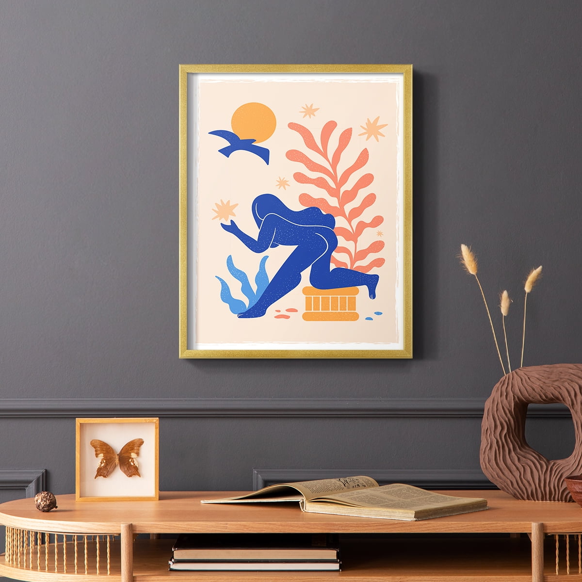 Matisse CCCLXV in Gold Solid Wood 22 x 28 Framed Print