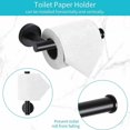 thumbnail image 4 of Juego de Accesorios de Baño Ganchos para Toallas, Toallero + Portarrollos para Papel + Toallero Barra + 7 Gancho de Acero Inoxidable, para Familia, Hotel, Bar, 4 of 4