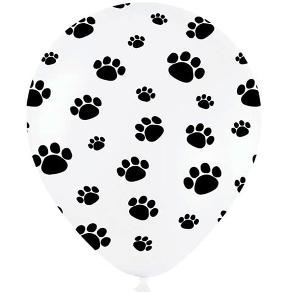 11 inch Sempertex Paw Prints Latex Balloons (50 Pack) - Party Supplies Decorations