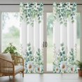 thumbnail image 5 of Outdoor Curtains for Patio Waterproof, Green Eucalyptus Leaves Outdoor Privacy Panels Grommet, Summer Botanical Watercolor Daisy Blackout Outside Curtains for Porch/Cabana 54"x84", 2 Panels, 5 of 8