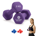 thumbnail image 1 of Par de Mancuernas 3 Kg de Neopreno Purpura Cardio Beat, 1 of 4