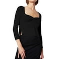 thumbnail image 1 of Women's Slim - Fit Solid Color Long - Sleeve T - Shirt, Comfortable Basic Tee for Daily Use, 1 of 4