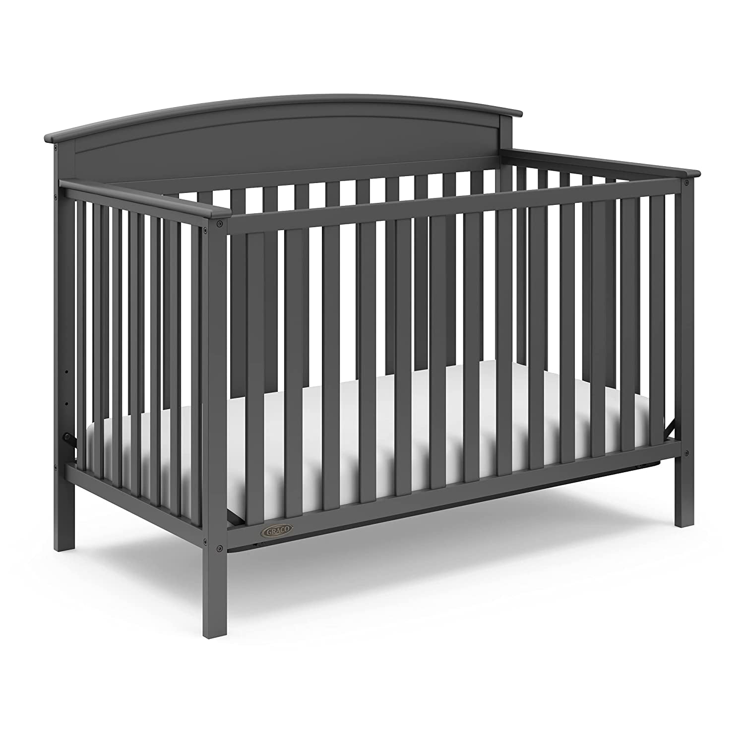 Graco Benton 4in1 Convertible Crib, Gray, Solid Pine and Wood Product