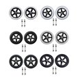 thumbnail image 1 of 2Pcs 6/7/8inch Heavy Duty Wheelchair Front Caster Wheels Smooth Flexible Solid Tire Wheel Wheelchair Replacement Part 6 inches grey, 1 of 4
