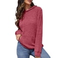 thumbnail image 5 of Sweatshirt for Women Crew Neck Long Sleeve Loose Fall Pullover Hoodies Casual Solid Drop Shoulder Winter Outfits Fashion Lightweight Clothes Trending Workout Tops, 5 of 6