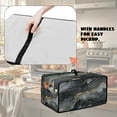 thumbnail image 5 of Renewold Toaster Oven Cover Dustproof Washable Countertop Oven Air Fryer Protector Case Polyester Kitchen Appliance Cover Home Decoration, 20.5 x 16.5 x 10 Inches, Marble Grey Black, 5 of 7