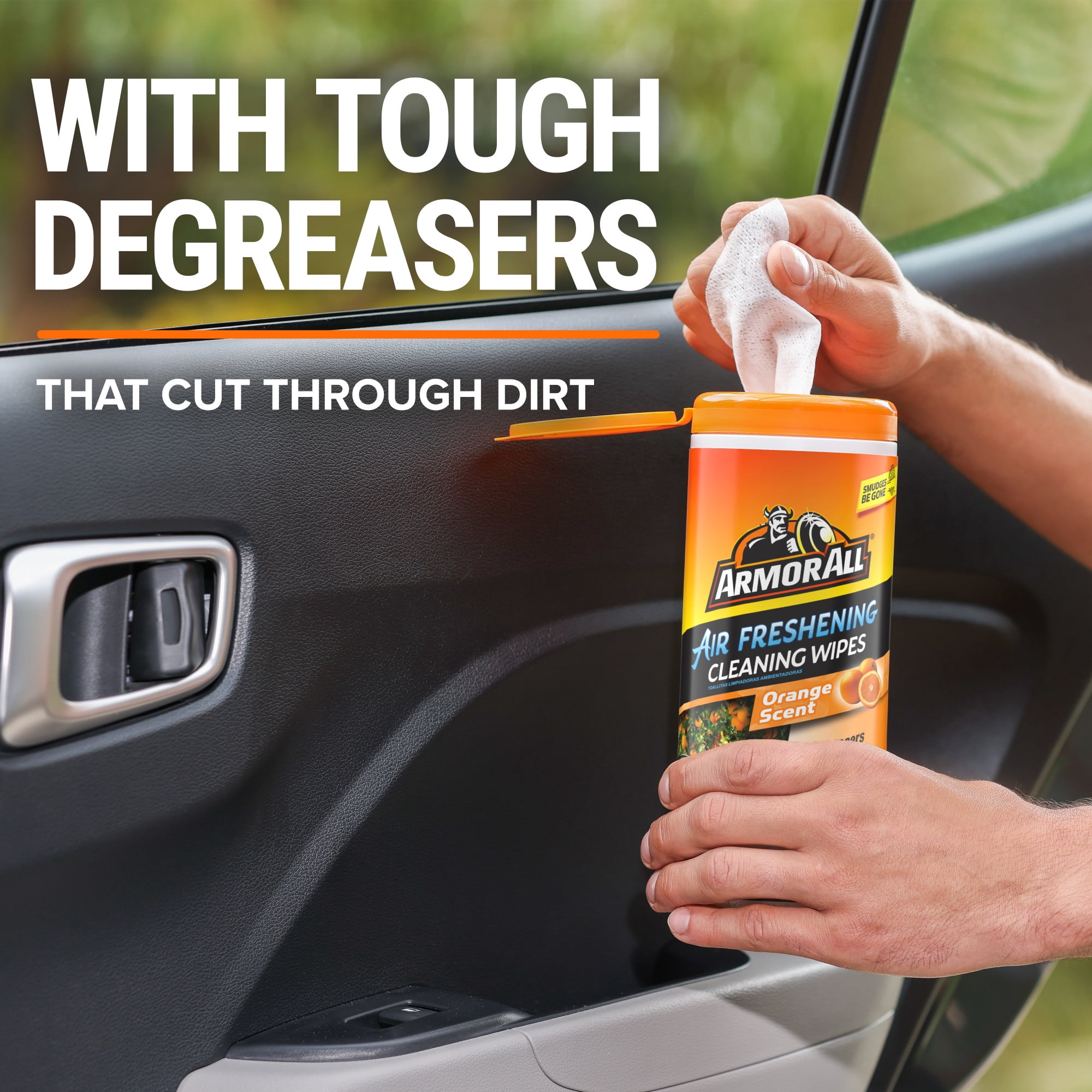 (2 pack) Armor All Interior Car Cleaning Wipes in Orange Scent, 25 Count