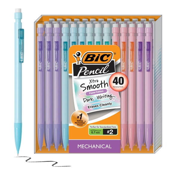 Lápiz mecánico BIC Xtra Smooth con punta de 0,7 mm, paquete de 40 unidades