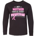 thumbnail image 3 of Inktastic My Mother is a Survivor Breast Cancer Awareness Long Sleeve Youth T-Shirt, 3 of 5