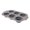 Gray, variant on BOKYAN Foldable Press Type Silicone 6 Cupcake Baking Tray Cake Maker Easy Release Muffin Pan for Home Kitchen Baking Essentials Non-Stick Tool Gray