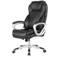 thumbnail image 1 of Costway PU Leather Executive Office Chair High Back Ergonomic Computer Desk Task Black, 1 of 7