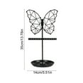 thumbnail image 6 of Jewelry Display Rack Metal Organizer Stand | Hanging Earring Necklace Bracelet Holder | Vertical Storage Tree - Black Gold | Butterfly Cloud Heart Designs | 14x35cm | For Vanity Dresser | 1 Piece, 6 of 6