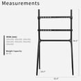 thumbnail image 3 of VIVO Black Easel Studio TV Adjustable Floor Stand | Mounts 49" to 70" Screens, 3 of 7
