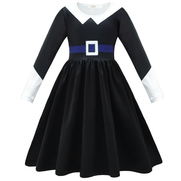 Girl Wednesday Dress Long Sleeve Halloween Party Costume