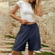 thumbnail image 1 of MKLEKYY Pantalones Cortos Holgados E Informales para Mujer, Cómodos, con Cinco Divisiones y Bolsillos Elásticos., 1 of 4