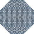 thumbnail image 1 of Unique Loom Outdoor Trellis Geometric Rug 8' x 8' Octagon Blue/Ivory, 1 of 1