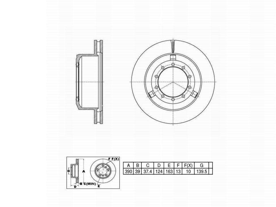 Winstop Brake Rotor, Front WS246978, Ford LCF 2007-2006